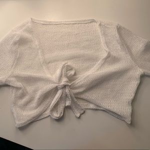 SHEIN Crochet Tie Top